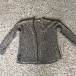 Gap XS/S Cream/Light Brown Open-Front Cardigan